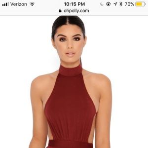 Burgandy Oh Polly Dress Size 6 US NWT